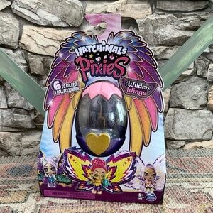 Midnight Mandie New Hatchimals Pixies Wilder Fabric Wings Doll Accessories Set